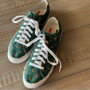 University of Miami Unisex Canvas Sneakers